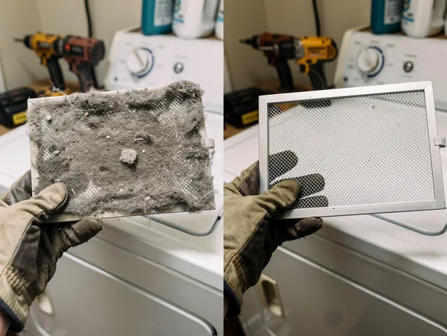 Professional lint trap cleaning by Melbourne Dryer Vent Cleaning in Melbourne