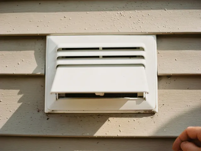 Melbourne Dryer Vent Cleaning technician performing professional exhaust vent cleaning at a residential property in Melbourne