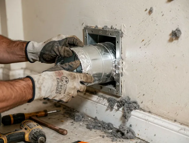 Professional dryer vent repair and installation by Melbourne Dryer Vent Cleaning in Melbourne