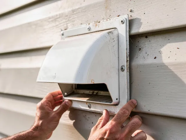 Melbourne Dryer Vent Cleaning technician delivering thorough residential dryer vent cleaning service in Melbourne